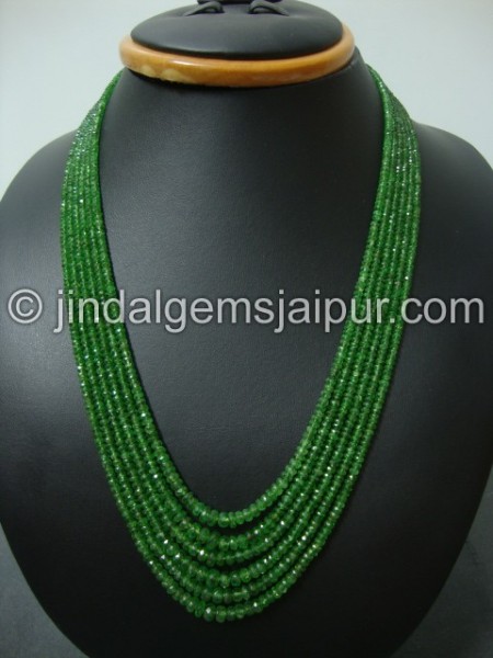 Tsavorite Faceted Roundelle Shape Beads
